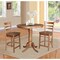 International Concepts Round 36 in Rd Top Pedestal Table, 2 Emily Counter Ht Stools, Distressed Oak, 36 in W, 36 in L, Wood K42-36RT-6B-S6172-2 - alternate 3